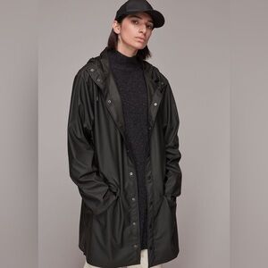 Like New Rains Long Rain Jacket in Black Size XS